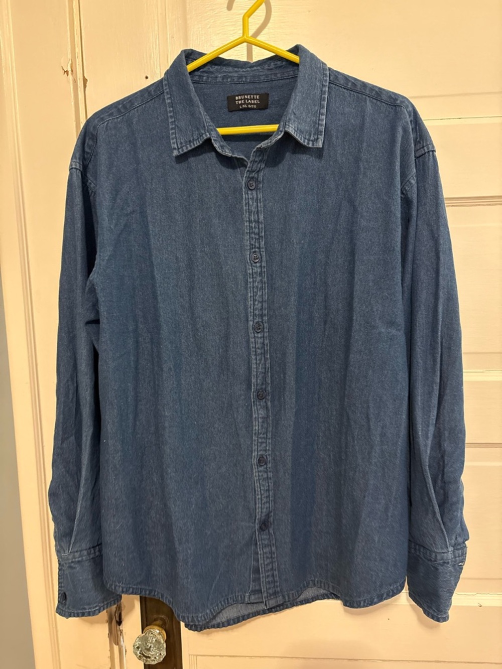 Brunette The Label Indigo Denim Button-Down Shirt